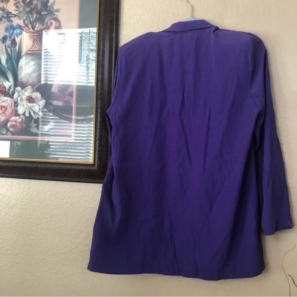 MAGGIE Lawrence Purple Blazer Size Medium - Picture 5 of 5